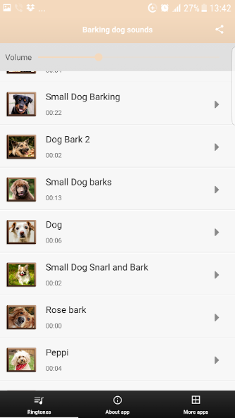 Barking Dog Sounds Ringtones app