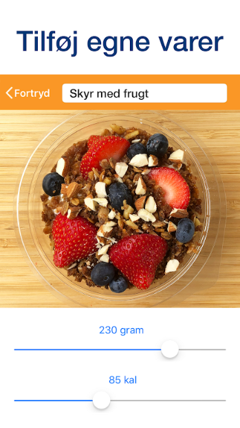 Slanke App Kalorietæller appscreenshot4