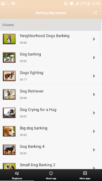 Barking Dog Sounds Ringtones appscreenshot2