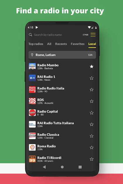 Radio Italy appscreenshot4