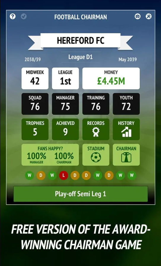 Football Chairman (Soccer) Apkscreenshot3