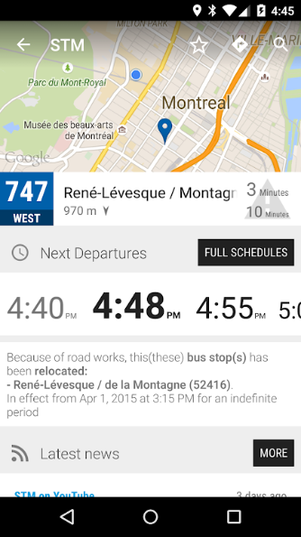 MonTransit app